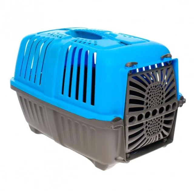 Переноска MPS Pratico 1 для кошек и собак, голубая, 48×33×31.5 см