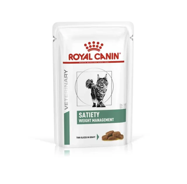 Вологий корм Royal Canin Satiety Weight Management для кішок при ожирінні, шматочки в соусі, 85 г
