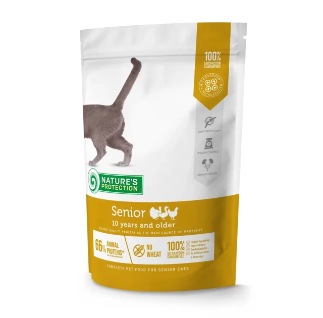 Сухой корм Natures Protection Senior для зрелых кошек, 400 г
