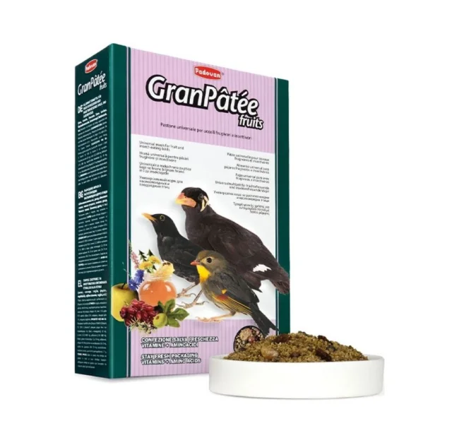 Повсякденний корм Padovan Granpatee Fruits для комахоїдних і плодоядних птахів, 1 кг