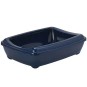 Туалет Moderna Arist-O-Tray Jumbo с бортиком для кошек, черничный, 57×43×16.3 см