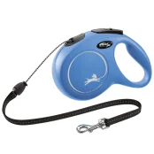Поводок-рулетка Flexi New Classiс M для собак до 20 кг, 8 м, трос, синяя