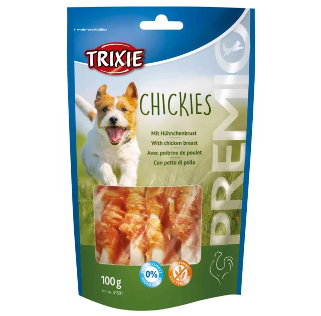 Ласощі Trixie Chickies для собак, кальцій з курячою грудкою, 100 г
