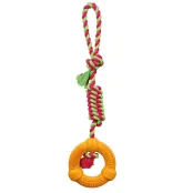 Кільце на канаті Trixie - Denta Fun для собак, 12 см, 41 см, гума