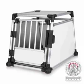 Транспортировочный бокс Trixie M-L для собак, серебро, 63×65×90 см