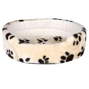 Лежак Trixie Charly для собак, принт собачі лапки, бежевий, 79×70 см