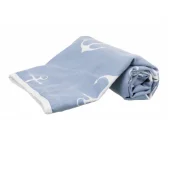 Покрывало Trixie Anchor для собак, синий с белыми якорями, 100×70 см