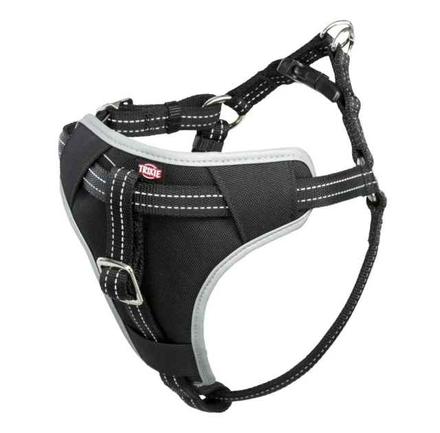 Шлея в авто Trixie Dog Protect для собак чёрный, 20 мм, 50-65 см