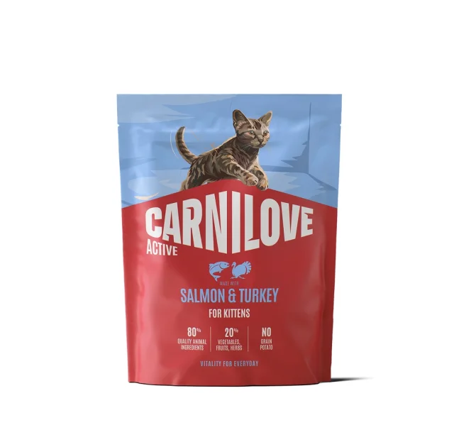 Сухой корм Carnilove Cat Kitten, для котят, с индейкой и лососем, 0.4 кг