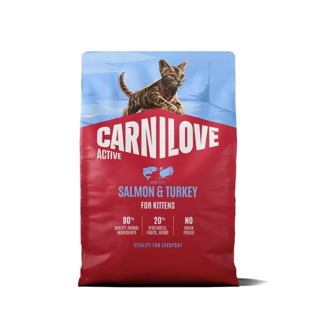 Сухой корм Carnilove Cat Kitten, для котят, с индейкой и лососем, 2 кг
