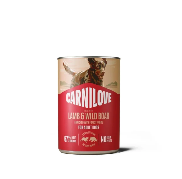 Консерва Carnilove Dog, для собак, з ягням і кабаном, 400 г