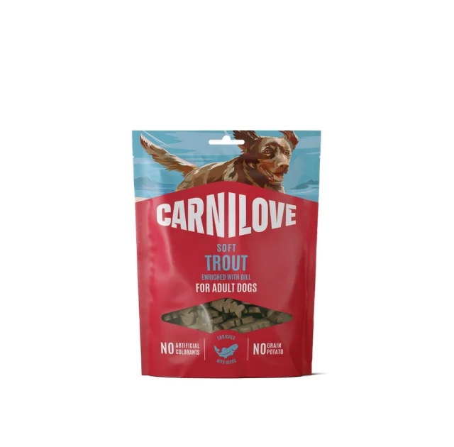 Ласощі Carnilove Dog Semi Moist, для собак, форель, кріп, 200 г