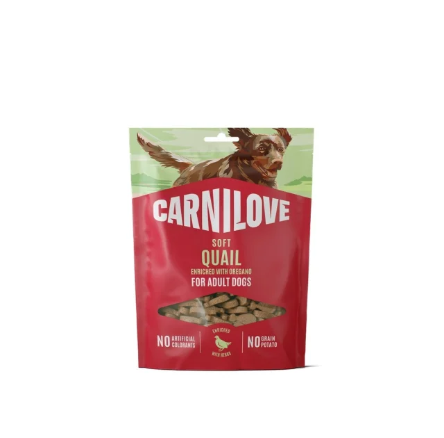Ласощі Carnilove Dog Semi Moist, для собак, перепел, орегано, 200 г