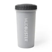 Лапомойка DEXAS MudBuster большая с крышкой, для собак, высота 22 см, диаметр 12 см, светло-серая