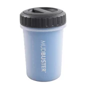 Лапомойка DEXAS MudBuster средняя с крышкой, для собак, высота 15 см, диаметр 10 см, голубая