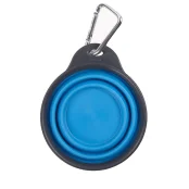 Миска дорожная Dexas Travel Cup складная, с карабином, малая, 240 мл, голубая