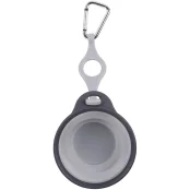 Миска дорожная Dexas Travel Cup складная, с креплением на бутылку и карабином, 240 мл, светло-серая