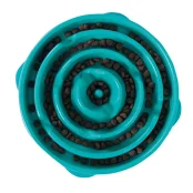 Миска-лабиринт для собак Outward Hound Fun Feeder Капля, средняя, бирюзовая, 20.2×5.5 см