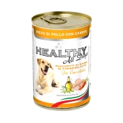 Консерва Healthy All Days, паштет с кусочками, курятина с морковкой, для собак, 400 г