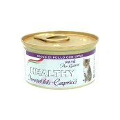 Консерва Healthy Irresistibili Capricci для требовательных котят, паштет с курятиной и яйцами, 85 г