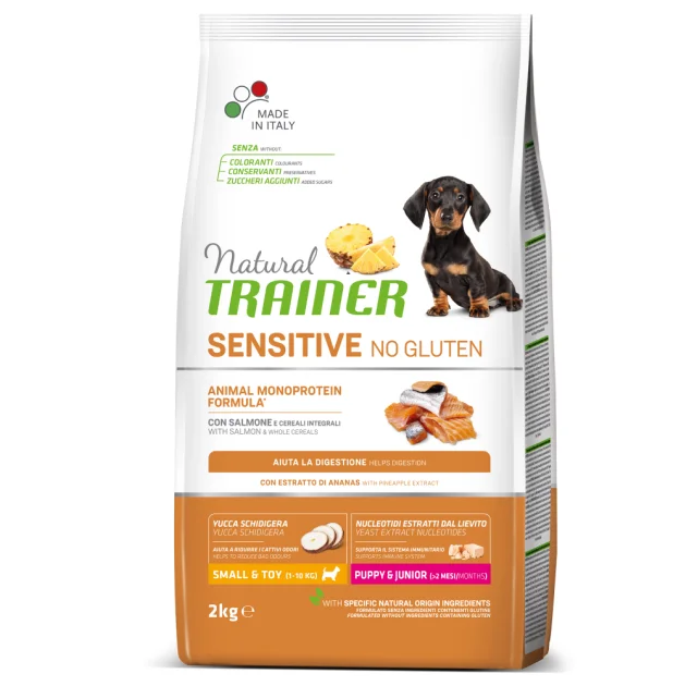 Корм Natural Trainer Dog Sensitive Puppy & Junior Mini для цуценят міні порід, з лососем, 2 кг