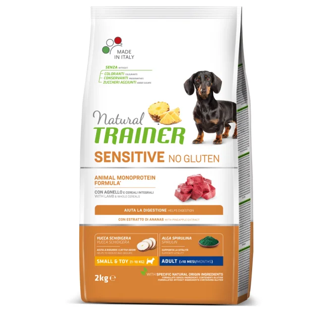 Корм Natural Trainer Dog Sensitive Small&Toy для взрослых собак мелких пород, с ягнёнком, 2 кг