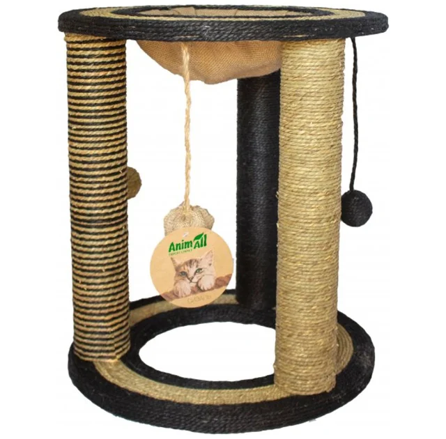 Когтеточка-лежанка AnimAll, круглая, сизаль, 45 см