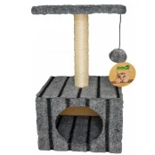 Когтеточка-домик AnimAll, с полкой, сизаль, 50 см