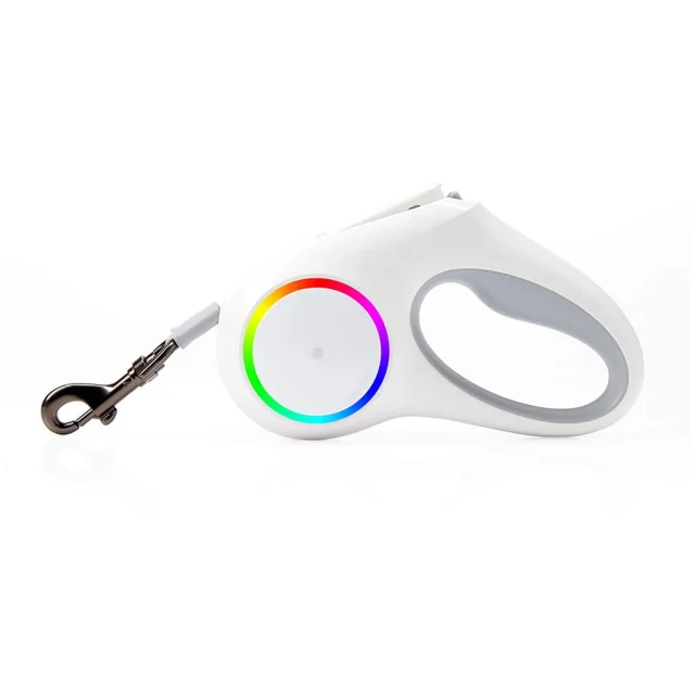 Повідець-рулетка Petkit Travel Go Shine Max Pet Leash для собак, з підсвічуванням, сірий, до 50 кг, 4.5 м