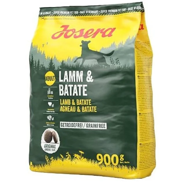 Сухий корм Josera Adult Lamm & Batate для дорослих і активних собак, з ягням та бататом, 900 г