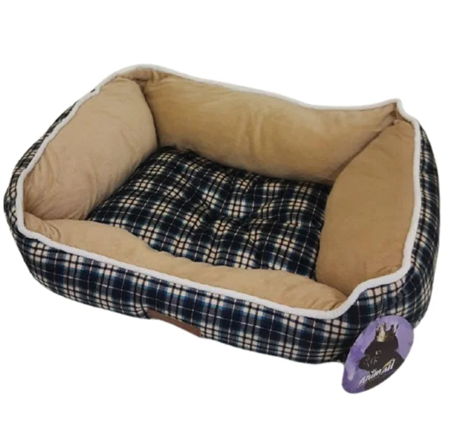 Лежанка AnimAll Nena Soft M GREEN для собак і котів, клітка, 55×43×17 см