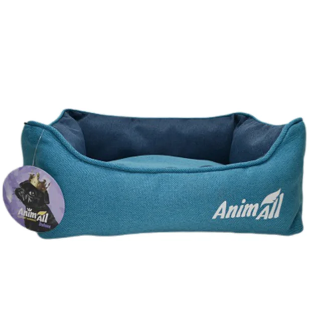 Лежанка AnimAll Gama S Aqua для собак і котів, бірюзова, 45×35×16 см