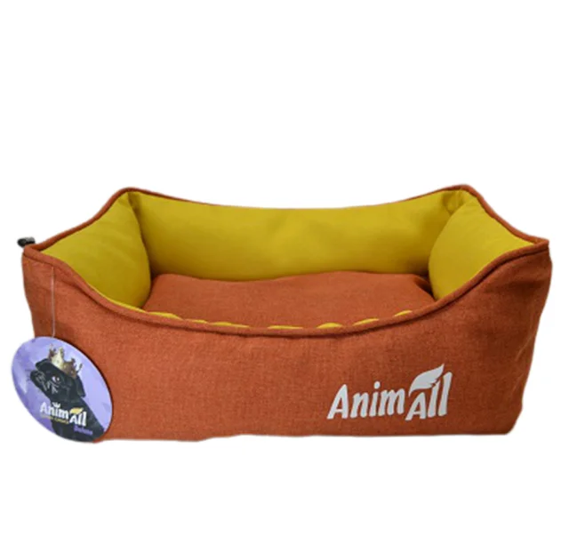Лежанка AnimAll Anna S Orange для собак и кошек, оранжевая, 45×35×16 см