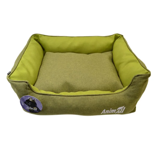 Лежанка AnimAll Anna L Salad для собак и кошек, салатовая, 65×51×18 см