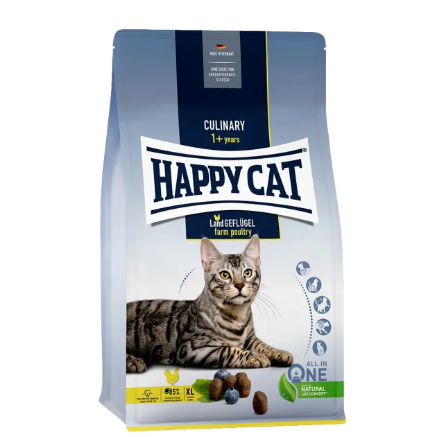 Сухий корм Happy Cat Culinary Land Geflügel для дорослих котів великих порід, зі смаком птиці, 10 кг