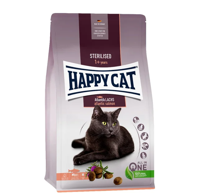 Сухий корм Happy Cat Sterilised Atlantik Lachs для дорослих стерилізованих котів, зі смаком лосося, 10 кг