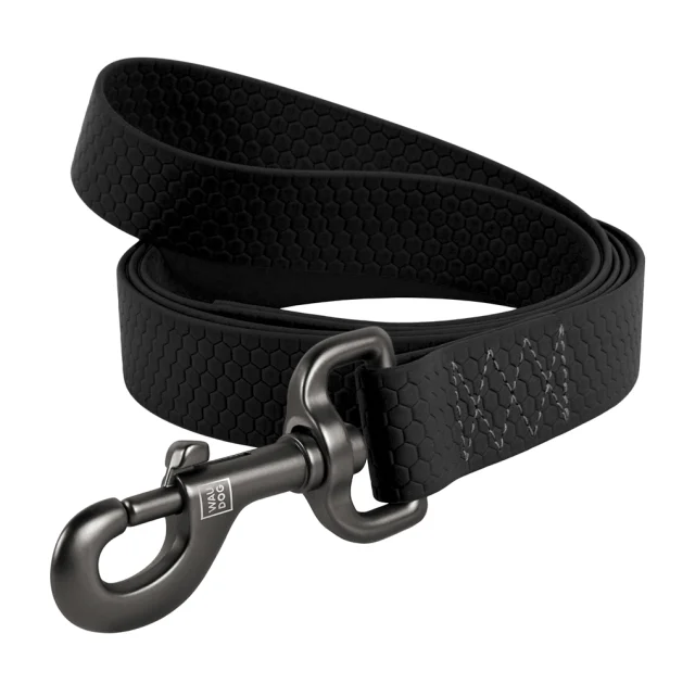 Поводок Waudog Waterproof для собак, водостойкий, размер S, 15 мм/305 см, чёрный