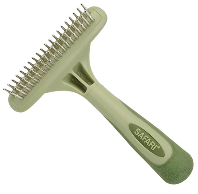 Дворядні граблі Safari Dog Rotating Pin Double Row Undercoat Rake для підшерстя собак