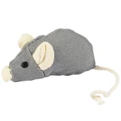 Іграшка Flamingo Natural Fun мишка для котів, з котячої м'ятою, м'яка, 16×4×3.6 см