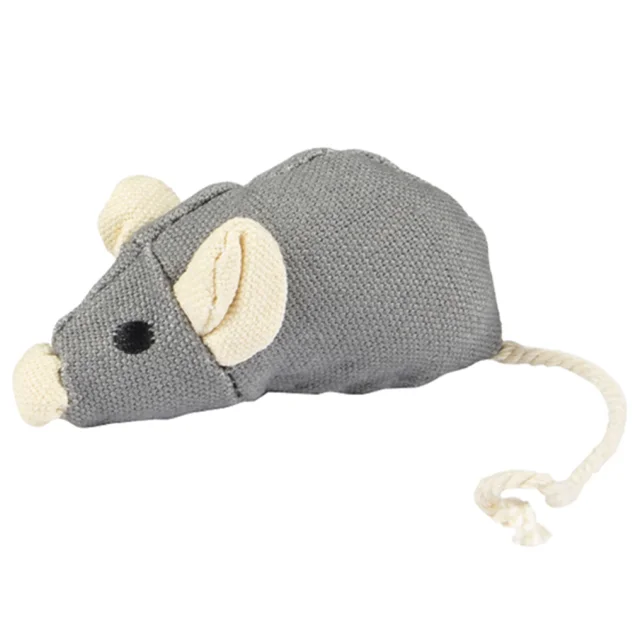 Іграшка Flamingo Natural Fun мишка для котів, з котячої м'ятою, м'яка, 16×4×3.6 см