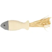 Іграшка Flamingo Natural Fun рибка для котів, з котячої м'ятою, м'яка, 20×2.5×4.5 см