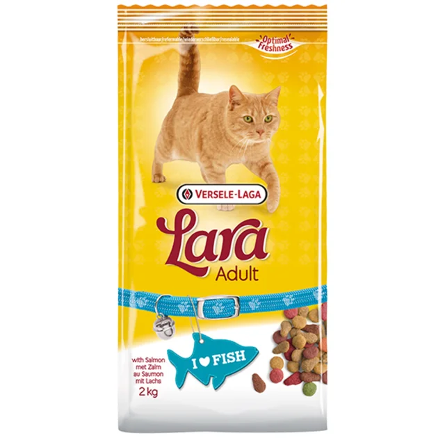 Сухой корм Lara Adult with Salmon для взрослых кошек, премиум, с лососем, 2 кг