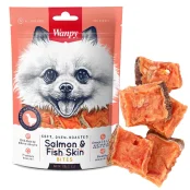 Ласощі Wanpy Soft Salmon & Fish Skin Bites м'які шматочки лосося, для собак, 100 г