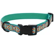 Нашийник Coastal Ribbon Weave Collar для собак, темно-бірюзовий з кісточками, 20-30×1.6 см