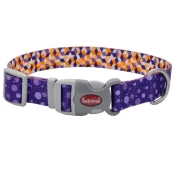 Нашийник Coastal Sublime для собак, нейлоновий, фіолетові краплі і помаранчеві кубики, 30-46×2.5 см