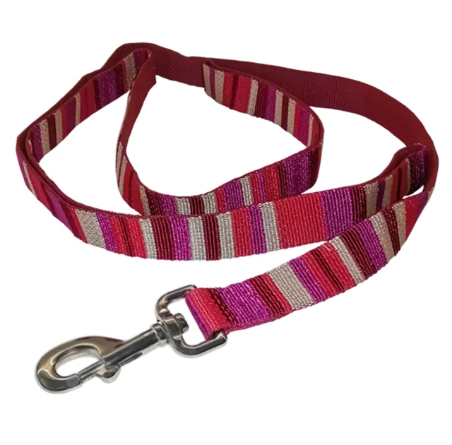 Повідець Coastal Pet Attire Weave для собак, нейлон, принт смужка, червоний, 120×2.5 см