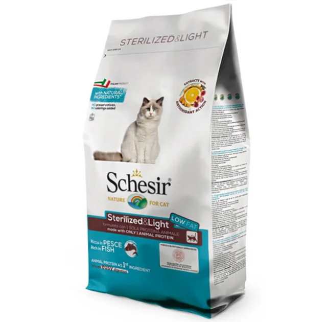 Сухий корм Schesir Cat Sterilized & Light для стерилізованих і схильних до повноти котів, 10 кг