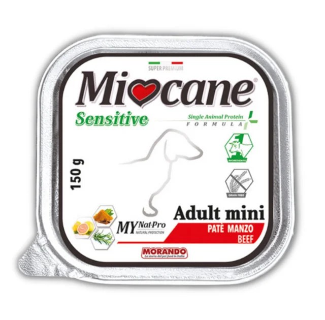 Монопротеиновый беззерновой влажный корм Morando MioСane Sensitive Monoprotein для собак, говядина, 150 г