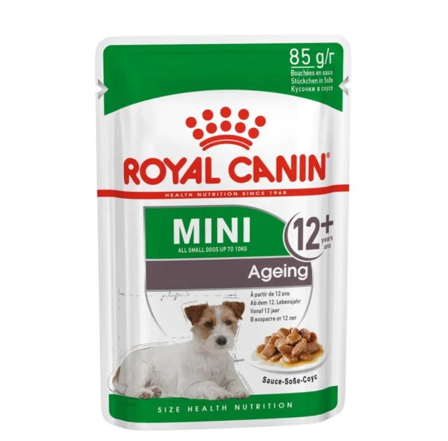 Вологий корм Royal Canin Mini Ageing 12+ для собак дрібних порід старше 12 років, шматочки в соусі, 85 г