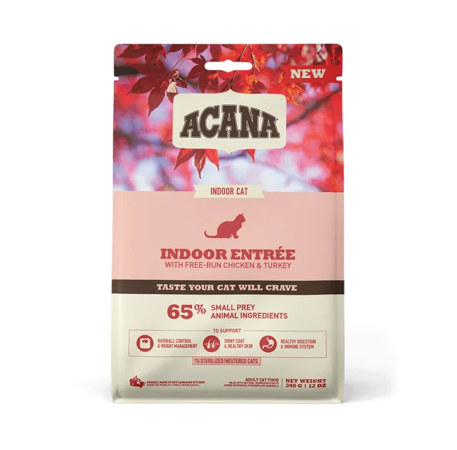 Сухий корм Acana Indoor Entree Cat зі смаком курки та індички, для домашніх котів усіх порід, 340 г